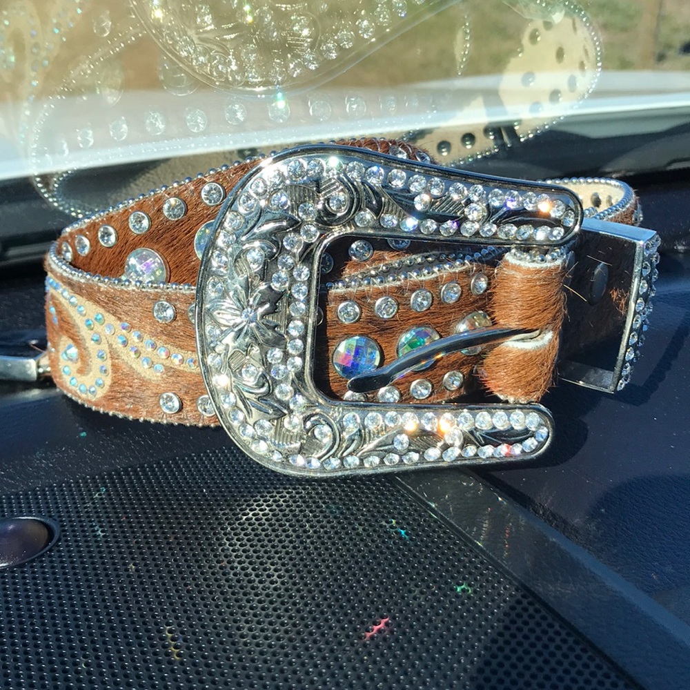 Nocona Rhinestone Belt - Picture 2 of 4
